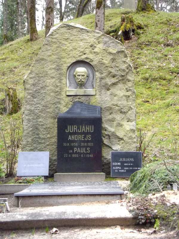 Могила Андрея Юрьяна в Риге на Лесном кладбище (nekropole.info)